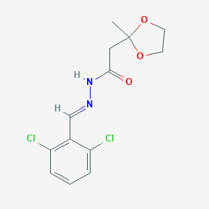 molecular formula C13H14Cl2N2O3 B306648 N'-(2,6-dichlorobenzylidene)-2-(2-methyl-1,3-dioxolan-2-yl)acetohydrazide 