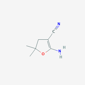 2-Amino-5,5-dimethyl-4,5-dihydrofuran-3-carbonitrile