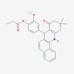 7,10,11,12-Tetrahydro-7-[3-methoxy-4-(1-oxopropoxy)phenyl]-10,10-dimethyl-Benz[c]acridin-8(9H)-one