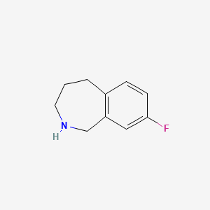molecular formula C10H12FN B3067033 8-Fluoro-2,3,4,5-tetrahydro-1H-benzo[c]azepine CAS No. 1215074-46-6