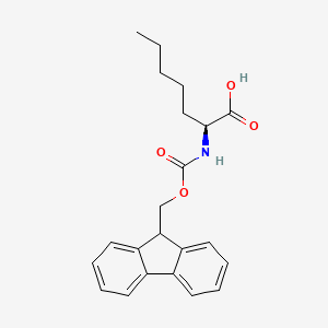 molecular formula C22H25NO4 B3067454 (S)-2-(Fmoc-amino)heptanoic acid CAS No. 1197020-22-6