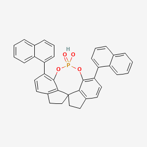 B3067618 12-Hydroxy-1,10-dinaphthalen-1-yl-4,5,6,7-tetrahydroiindeno[7,1-de:1',7'-fg][1,3,2]dioxaphosphocine 12-oxide CAS No. 1297613-73-0