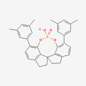 B3067625 Diindeno[7,1-de:1',7'-fg][1,3,2]dioxaphosphocin, 3,7-bis(3,5-dimethylphenyl)-10,11,12,13-tetrahydro-5-hydroxy-, 5-oxide, (11aR)- CAS No. 1297613-75-2