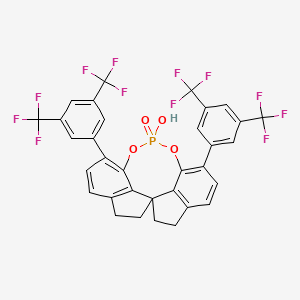B3067626 (11aR)-3,7-Bis[3,5-bis(trifluoromethyl)phenyl]-10,11,12,13-tetrahydro-5-hydroxy-5-oxide-diindeno[7,1-de:1',7'-fg][1,3,2]dioxaphosphocin CAS No. 1297613-76-3