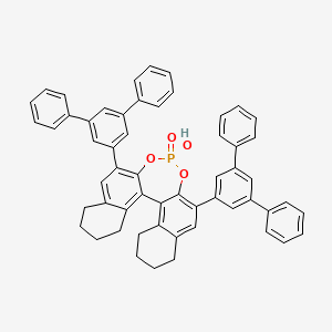 molecular formula C56H45O4P B3067790 10,16-bis(3,5-diphenylphenyl)-13-hydroxy-12,14-dioxa-13λ5-phosphapentacyclo[13.8.0.02,11.03,8.018,23]tricosa-1(23),2,8,10,15,17-hexaene 13-oxide CAS No. 1569807-15-3