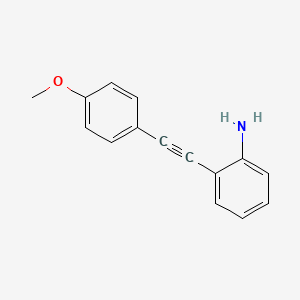 molecular formula C15H13NO B3067797 2-((4-Methoxyphenyl)ethynyl)aniline CAS No. 157869-15-3