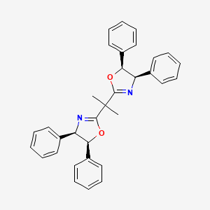 molecular formula C33H30N2O2 B3067800 (4R,4'R,5S,5'S)-2,2'-(1-Methylethylidene)bis[4,5-dihydro-4,5-diphenyloxazole CAS No. 157904-67-1