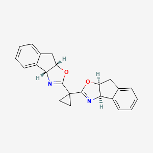 molecular formula C23H20N2O2 B3068072 (3aR,3a'R,8aS,8a'S)-2,2'-(Cyclopropane-1,1-diyl)bis(8,8a-dihydro-3aH-indeno[1,2-d]oxazole) CAS No. 229184-98-9