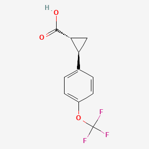 trans-2-[4-(Trifluoromethoxy)phenyl]cyclopropanecarboxylic Acid