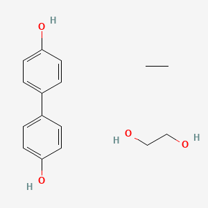 molecular formula C16H22O4 B3068207 Ethane;ethane-1,2-diol;4-(4-hydroxyphenyl)phenol CAS No. 32492-61-8