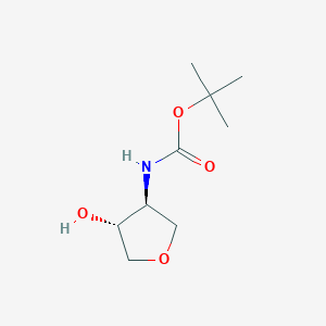 molecular formula C9H17NO4 B3068347 tert-butyl ((3S,4R)-4-hydroxytetrahydrofuran-3-yl)carbamate CAS No. 412278-24-1