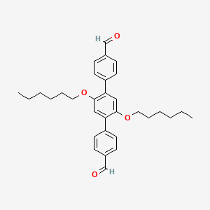 molecular formula C32H38O4 B3068418 4-[4-(4-formylphenyl)-2,5-dihexoxyphenyl]benzaldehyde CAS No. 474974-24-8