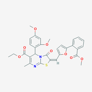 molecular formula C31H28N2O8S B306846 ethyl ,3-dihydro-5H-[1,3]thiazolo[3,2-a]pyrimidine-6-carboxylate 