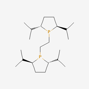 molecular formula C22H44P2 B3068464 (2S,5S)-1-[2-[(2S,5S)-2,5-di(propan-2-yl)phospholan-1-yl]ethyl]-2,5-di(propan-2-yl)phospholane CAS No. 528854-34-4