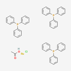 molecular formula C56H49ClO2P3Ru B3068481 Chlorotris(triphenylphosphine)ruthenium(II) acetate CAS No. 55978-89-7