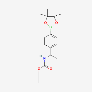 Tert-butyl 1-(4-(4,4,5,5-tetramethyl-1,3,2-dioxaborolan-2-yl)phenyl)ethylcarbamate