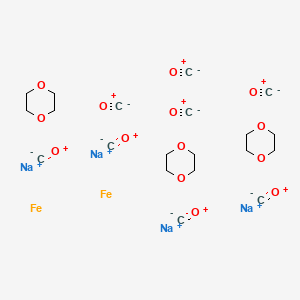 molecular formula C20H24Fe2Na4O14+4 B3068537 四羰基合铁酸二钠二恶烷配合物 CAS No. 59733-73-2