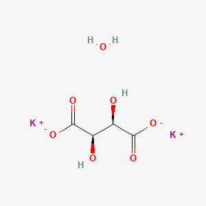 molecular formula C4H6K2O7 B3068543 酒石酸氢钾半水合物 CAS No. 6100-19-2