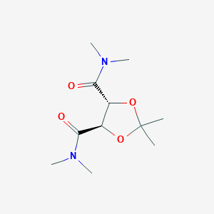 B3068566 (4R,5R)-N4,N4,N5,N5,2,2-Hexamethyl-1,3-dioxolane-4,5-dicarboxamide CAS No. 63126-29-4
