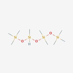 molecular formula C9H28O3Si4 B3068643 (Methylhydrosiloxane)-dimethylsiloxane copolymer CAS No. 68037-59-2