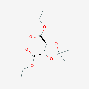 molecular formula C11H18O6 B3068704 (4S,5S)-Diethyl 2,2-dimethyl-1,3-dioxolane-4,5-dicarboxylate CAS No. 73346-73-3