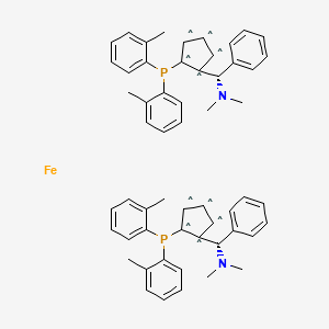 (alphaS,alphaS)-1,1'-Bis[alpha-(dimethylamino)benzyl]-(R,R)-2,2'-bis[bis(2-methylphenyl)phosphino]ferrocene