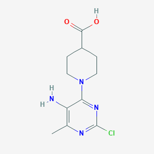1-(5-Amino-2-chloro-6-methylpyrimidin-4-yl)piperidine-4-carboxylic acid