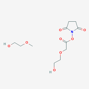 molecular formula C11H19NO8 B3068937 Mono-methyl polyethylene glycol 5'000acetic acid N-succinimidyl ester CAS No. 92451-01-9
