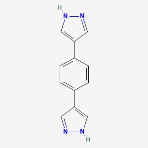 molecular formula C12H10N4 B3069045 1,4-di(1H-pyrazol-4-yl)benzene CAS No. 1036248-62-0