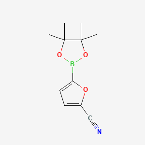 molecular formula C11H14BNO3 B3069060 5-(4,4,5,5-Tetramethyl-1,3,2-dioxaborolan-2-YL)furan-2-carbonitrile CAS No. 1111096-21-9