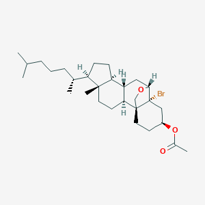 molecular formula C₂₉H₄₇BrO₃ B030692 5alpha-Bromo-6,19-epoxycholestan-3beta-ol acetate CAS No. 1258-07-7
