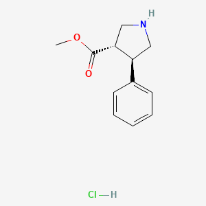 molecular formula C12H16ClNO2 B3069203 Rac-methyl (3R,4S)-4-phenylpyrrolidine-3-carboxylate hydrochloride CAS No. 2059917-87-0
