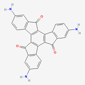 B3069219 2,7,12-Triamino-5H-diindeno[1,2-a:1',2'-c]fluorene-5,10,15-trione CAS No. 209112-55-0