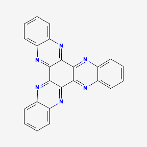 molecular formula C24H12N6 B3069221 3,10,13,20,23,30-hexazaheptacyclo[20.8.0.02,11.04,9.012,21.014,19.024,29]triaconta-1(30),2,4,6,8,10,12,14,16,18,20,22,24,26,28-pentadecaene CAS No. 214-83-5