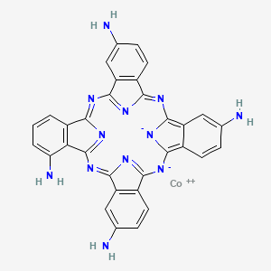 molecular formula C32H20CoN12 B3069255 Cobalt(2+) 2,10,15,23-tetraaminophthalocyanine-29,30-diide CAS No. 27680-31-5