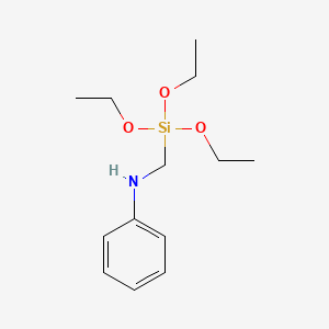 molecular formula C13H23NO3Si B3069289 N-((Triethoxysilyl)methyl)aniline CAS No. 3473-76-5