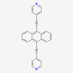molecular formula C28H16N2 B3069382 9,10-Bis(pyridin-4-ylethynyl)anthracene CAS No. 596130-35-7