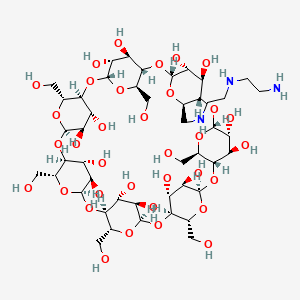 molecular formula C46H81N3O34 B3069403 Mono-(6-(diethylenetriamine)-6-deoxy)-beta-Cyclodextrin CAS No. 65294-32-8