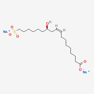 molecular formula C18H32Na2O6S B3069466 disodium;(Z,12R)-12-hydroxy-18-sulfonatooctadec-9-enoate CAS No. 8002-33-3