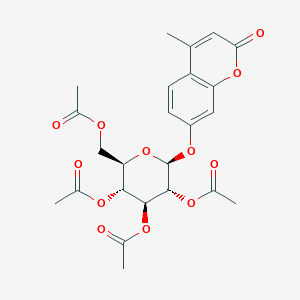 molecular formula C24H26O12 B030695 2H-1-苯并吡喃-2-酮，4-甲基-7-((2,3,4,6-四-O-乙酰-β-D-吡喃葡萄糖基)氧基)- CAS No. 67909-25-5
