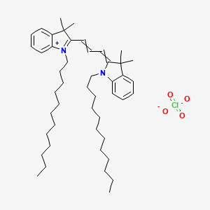 molecular formula C47H73IN2 B3069618 1-Dodecyl-2-[3-(1-dodecyl-3,3-dimethylindol-1-ium-2-yl)prop-2-enylidene]-3,3-dimethylindole;iodide CAS No. 75664-01-6