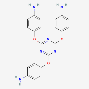 molecular formula C21H18N6O3 B3069637 4,4',4''-((1,3,5-Triazine-2,4,6-triyl)tris(oxy))trianiline CAS No. 22065-34-5