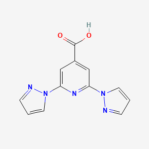 molecular formula C12H9N5O2 B3069670 2,6-di(1H-pyrazol-1-yl)isonicotinic acid CAS No. 600727-96-6