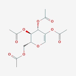 molecular formula C14H18O9 B030697 [(2R,3R,4S)-3,4,5-triacetyloxy-3,4-dihydro-2H-pyran-2-yl]methyl acetate CAS No. 3366-47-0