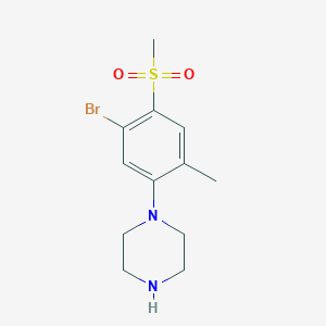 1-[5-Bromo-2-methyl-4-(methylsulphonyl)phenyl]piperazine