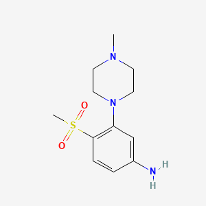 molecular formula C12H19N3O2S B3069830 3-(1-Methylpiperazin-4-yl)-4-methylsulfonylaniline CAS No. 1000018-41-6