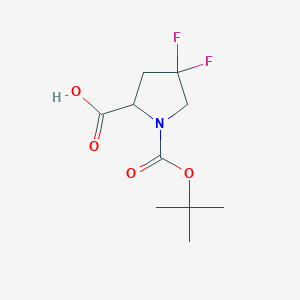 molecular formula C10H15F2NO4 B3069861 1-(Tert-butoxycarbonyl)-4,4-difluoropyrrolidine-2-carboxylic acid CAS No. 1000313-01-8