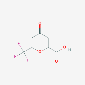 molecular formula C7H3F3O4 B3069902 4-oxo-6-(trifluoromethyl)-4H-pyran-2-carboxylic acid CAS No. 1000350-06-0