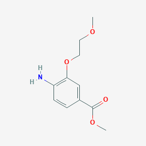 molecular formula C11H15NO4 B3070149 Methyl 4-amino-3-(2-methoxyethoxy)benzoate CAS No. 1001346-00-4