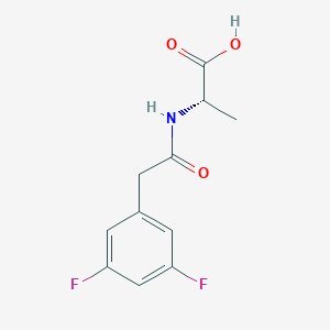 molecular formula C11H11F2NO3 B030708 N-[(3,5-二氟苯基)乙酰]丙氨酸 CAS No. 208124-34-9